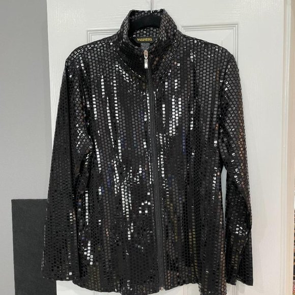 Valentina sparkle lightweight jacket. L. New w/o tags Reduced Perfect for Holidy - Picture 2 of 4